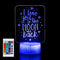 I Love you Multicolor 3D Night Light